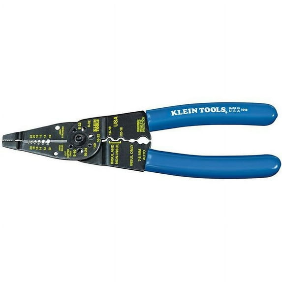Klein Tools 1010 Long Nose Wire Cutter, Wire Crimper, Stripper and Bolt Cutter Multi Tool, 8-Inch Long