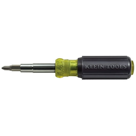 Klein Tools 32500 11-in-1 Screwdriver/Nut Driver/Multi Tool, Cushion Grip Handle, Industrial Strength Bits Included