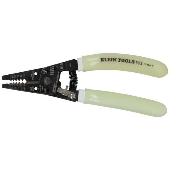 Klein Tools 11055GLW High-Visibility Klein-Kurve 10 - 18 AWG Solid/ 12 - 20 AWG Stranded Wire Stripper/ Cutter