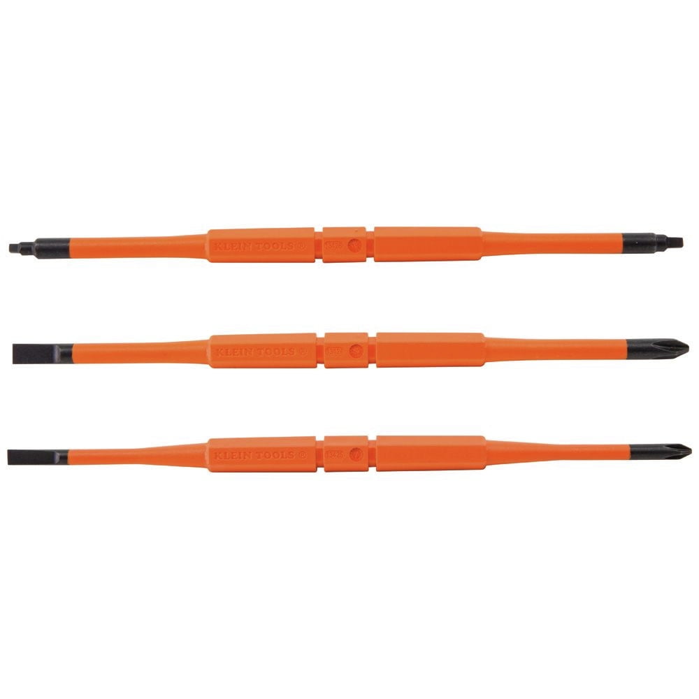 Klein Tools 13157 3Piece Screwdriver Blades/Insulated DoubleEnd