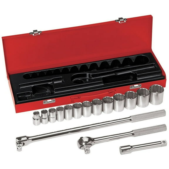 Klein Tools 1/2In Drive Socket Wrench Set 16Pc