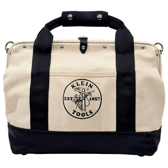 Klein Tools 18In Canvas Tool Bag Leather Bottom