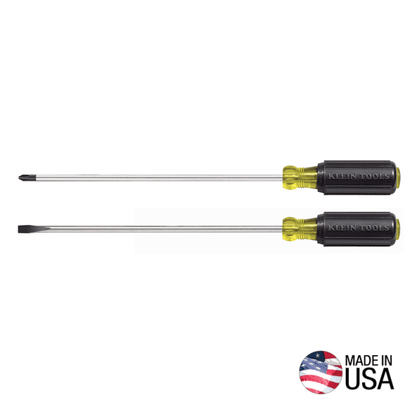 Klein Tools Screwdriver Set, Long Blade Slotted and Phillips, 2-Piece
