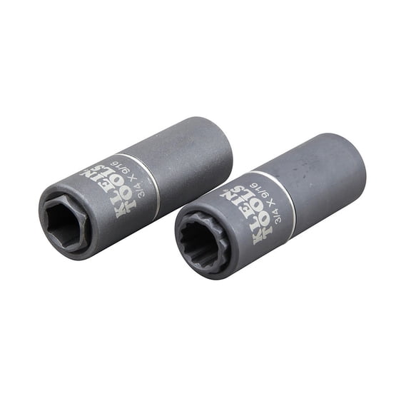 Klein Tools 2-in-1 Impact Socket, 12-Point, 3/4 and 9/16-Inch