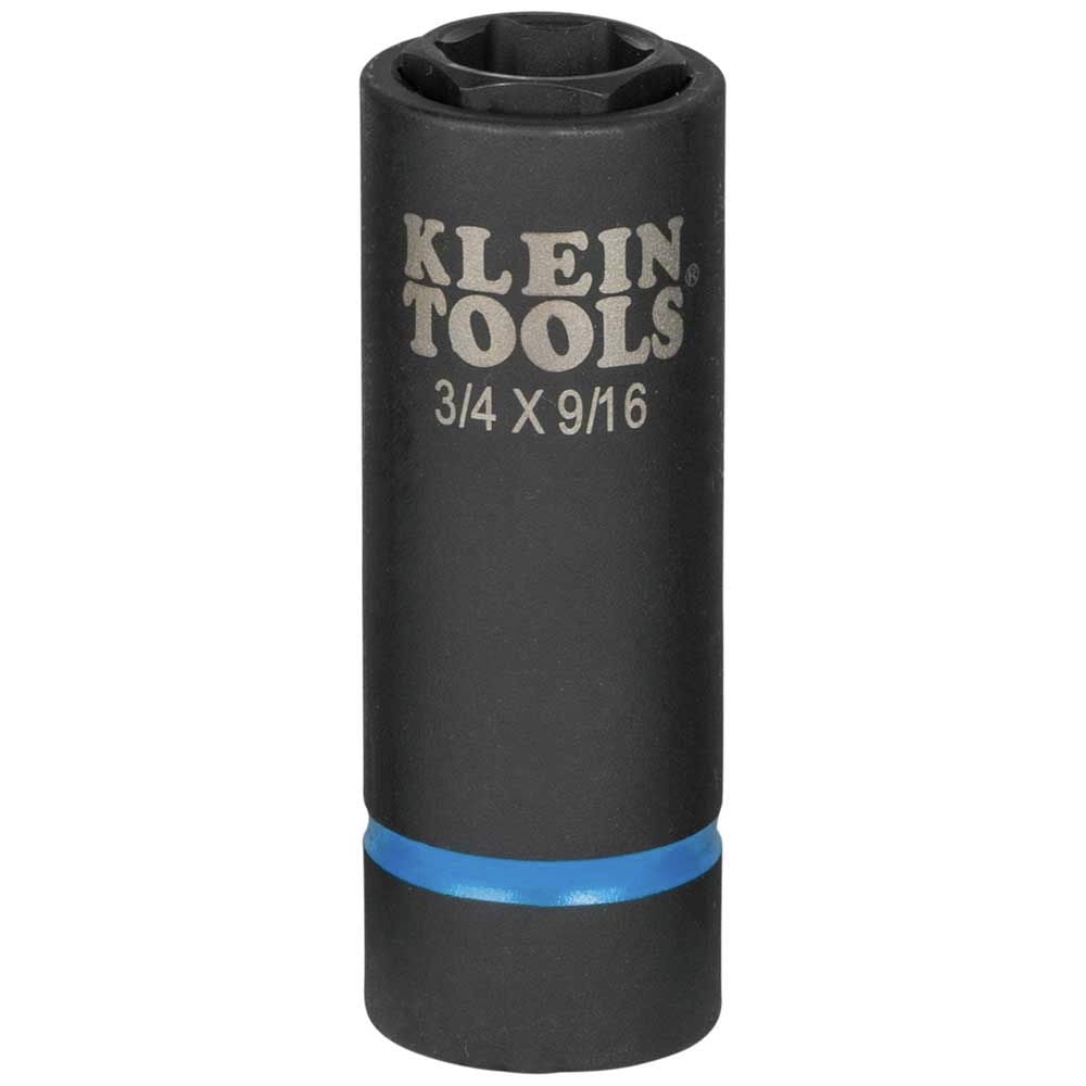 Klein Tools 66004 3/4 in. and 9/16 in. 6 Point 2-In-1 Impact Socket