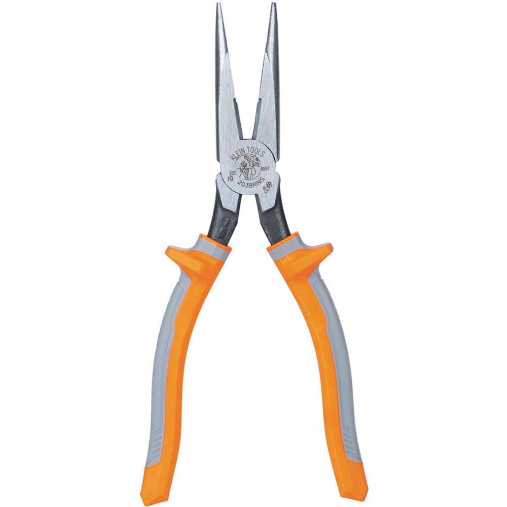 Klein Tools 2038RINS Insulated Long Nose Side-Cutting Pliers