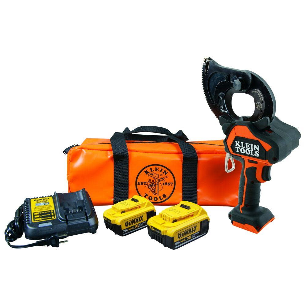 Klein Tools 20V Battery-Operated Ehs Closed-Jaw Cable Cutter Kit