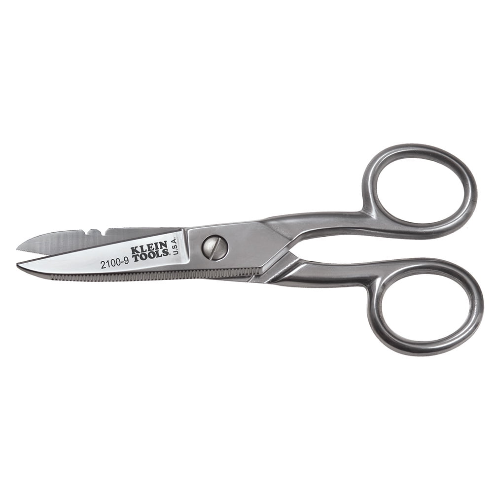 Klein Tools 2100-9 Electricians Scissors Stripping Notches