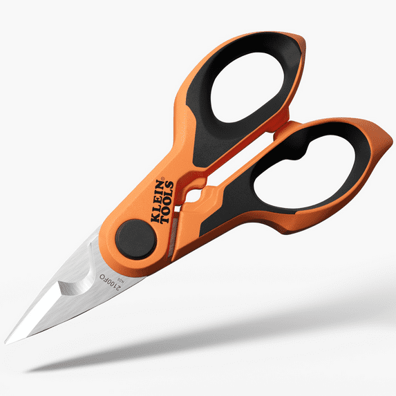 Klein Tools 2100FO Compact Cable Stripping Electrician Scissors, 6"