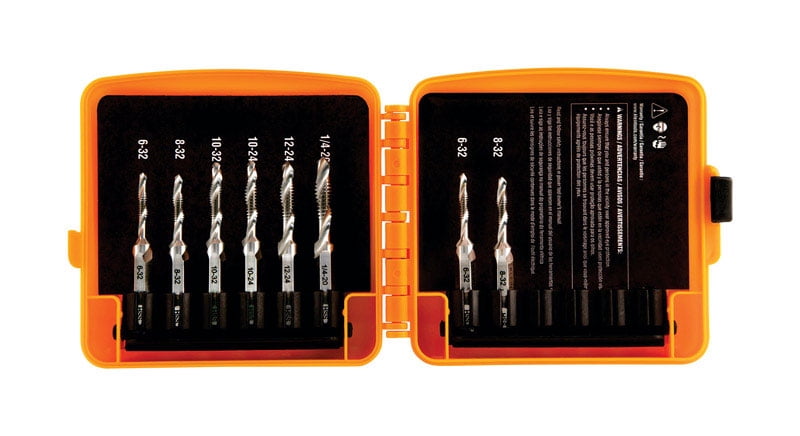 Klein Tools High Speed Steel Drill and Tap Bit Set 8 pc.