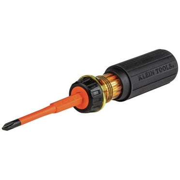Klein Tools 32293 Flip-Blade 2-in-1 #2 Phillips Bit / 1/4 in. Slotted Bit Insulated Screwdriver