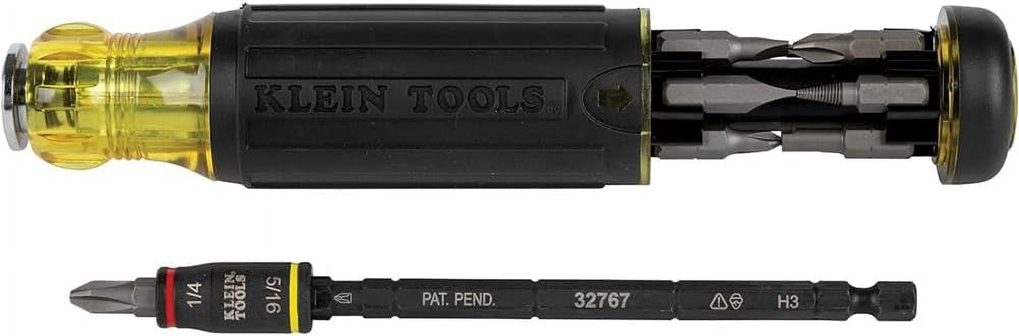 Klein Tools 32304 , 14-in-1 Adjustable with Flip Socket, HVAC Nut Drivers and Bits, Impact Rated