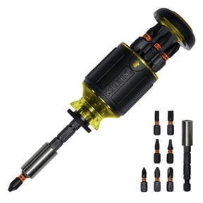 Klein Tools 8-in-1 Multi-Bit Adjustable Length Stubby Screwdriver