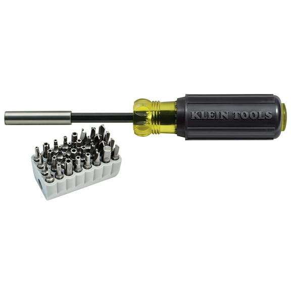 Klein Tools 32510 Tamperproof Magnetic Screwdriver with 32 Bits
