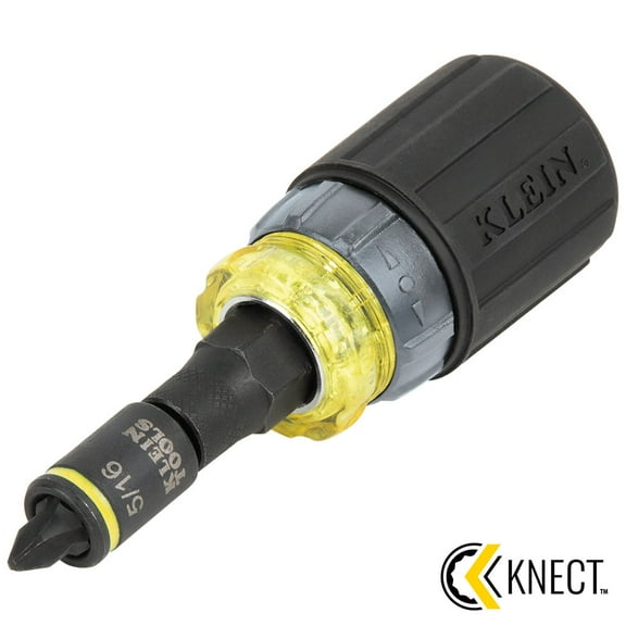 Klein Tools 32561HDRT KNECT 7-in-1 Ratcheting Impact-Rated Stubby
