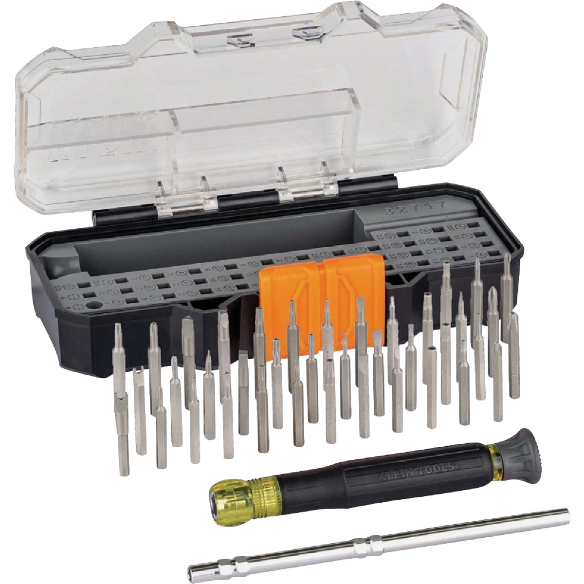Klein Tools 32717 Precision Screwdriver Set with Case, All-in-One Multi-Function Repair Tool Kit Includes 39 Bits for Apple Products