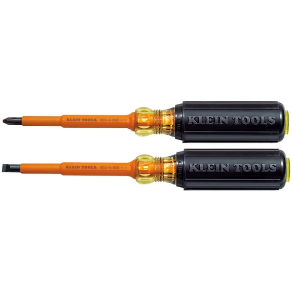 Klein Tools 33532INS 2-Piece Set of 4-Inch Insulated Screwdrivers