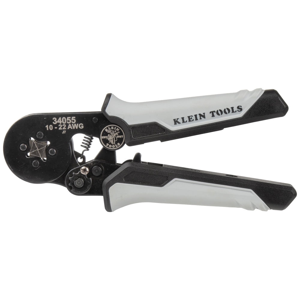 Klein Tools 34055 Ratcheting Ferrule Square Crimper, 10 to 22 AWG Wire ...