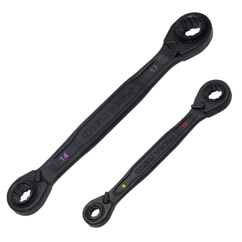 Klein Tools 4 In 1 Ratcheting Wrench Set Metric 2 Pieces