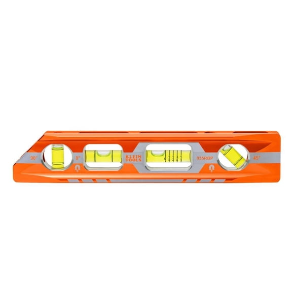 Klein Tools 4 Vial 8 Inch Magnetic Pitch Vial Torpedo Level