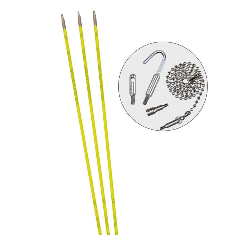 Klein Tools 50152 Mid-Flex Glow Fish Rod, 15 Foot
