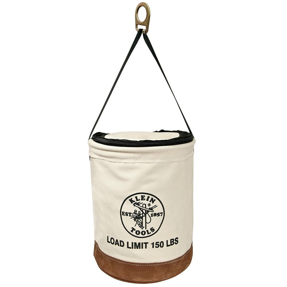 Klein Tools 5104CLR22 22 in. Heavy Duty Top Closing Canvas Bucket