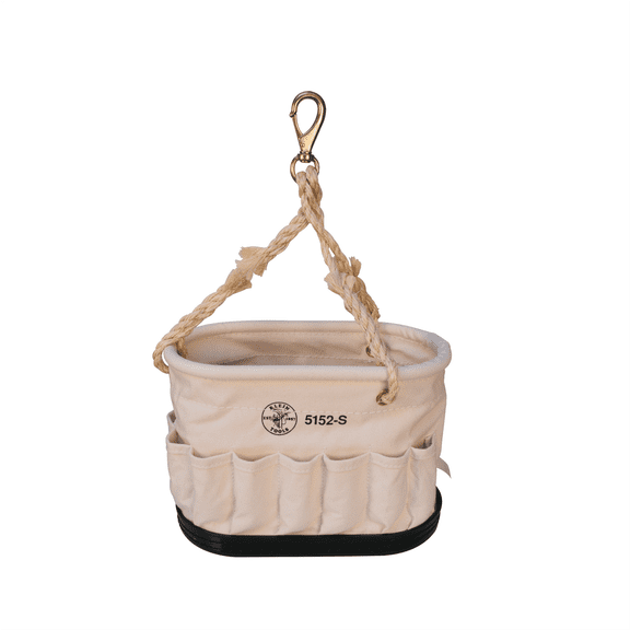 Klein Tools Canvas Bucket, 41-Pocket Oval Bucket with Swivel Snap