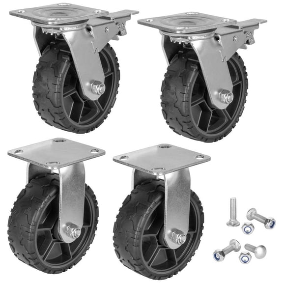 Klein Tools Utility Cart Caster Wheel Set, 6"