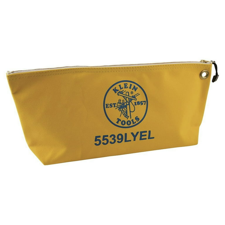 Klein Tools-5539LYEL Canvas Tool Bag with Zipper, Yellow Klein Tools-5539LYEL Canvas Tool Bag with Zipper, Yellow