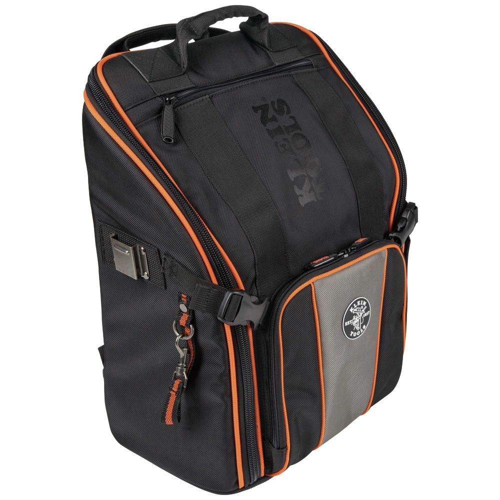 Klein Tools 55655 Tradesman Pro 21-Pocket Tool Station Tool Bag Backpack with Work Light - image 1 of 11