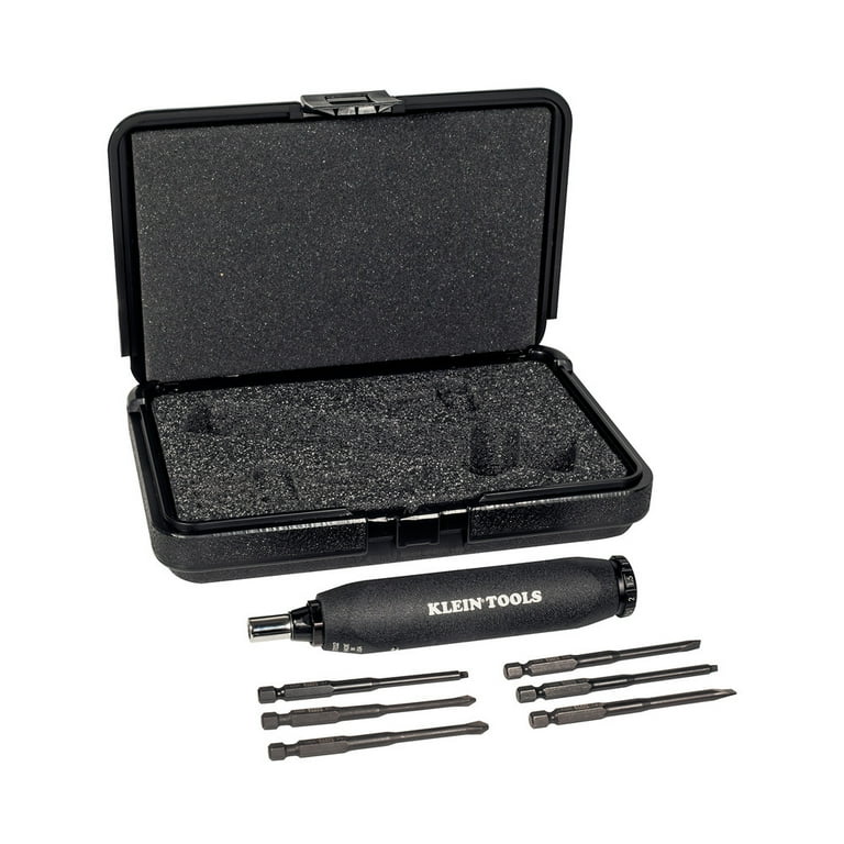 Klein Tools 57032 Torque Screwdriver Set, 7-Piece, 5-40 in-lbs