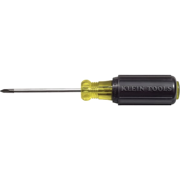 Klein Tools 603-3#1 Phillips Head Screwdriver, Made in USA, 3-Inch Round Shank and Cushion Grip Handle