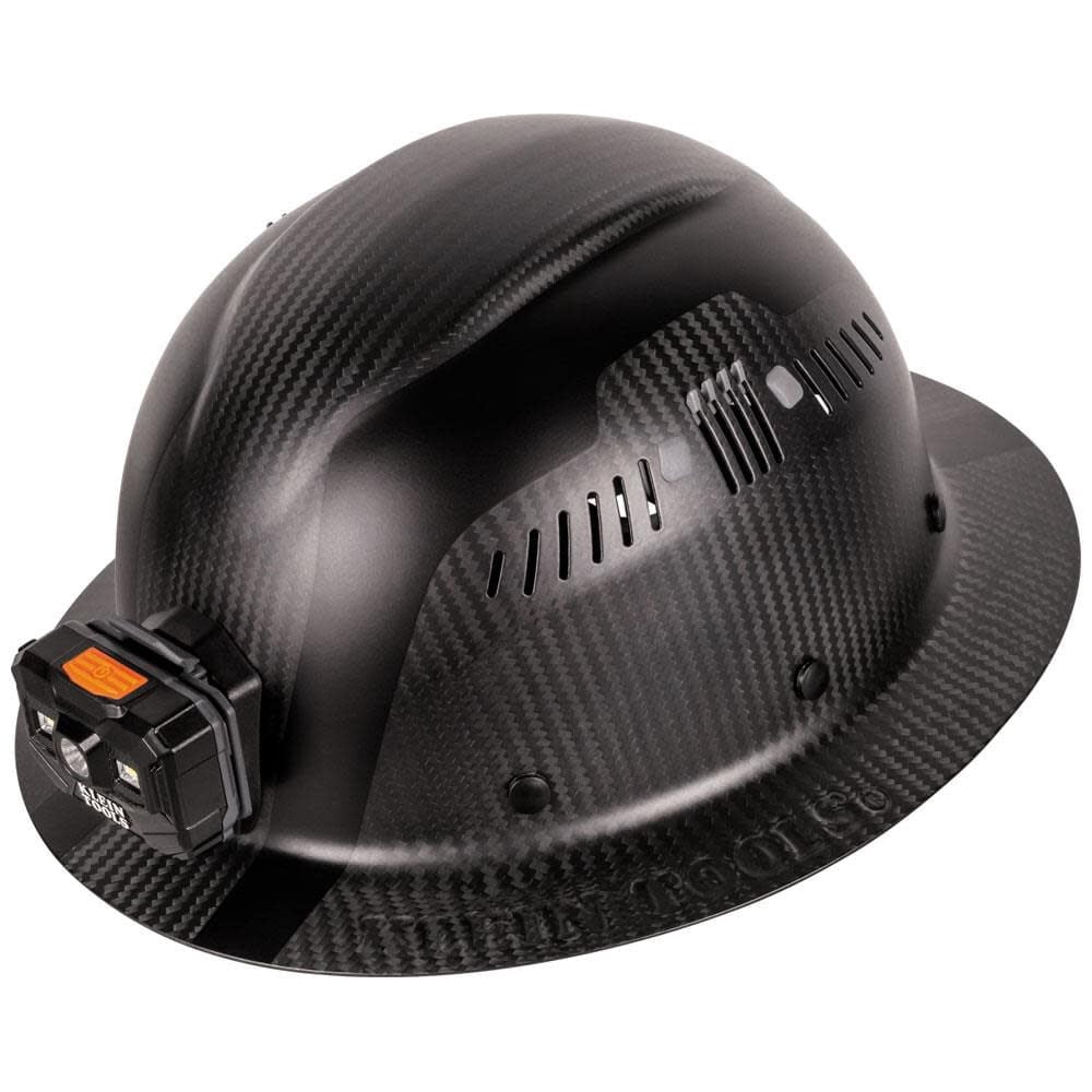 Klein Tools 60512 Klein Carbon Fiber Full Brim Hard Hat with Headlamp