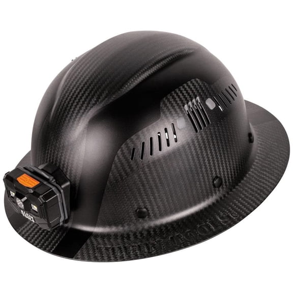 Klein Tools 60512 Klein Carbon Fiber Full Brim Hard Hat with Headlamp