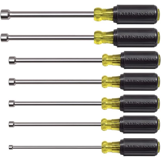 Klein Tools 647M Tool Set, Made in USA, Nut Drivers Sizes 3/16