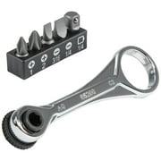 Klein Tools 65200 5-Piece Slim Profile Mini Ratchet Set