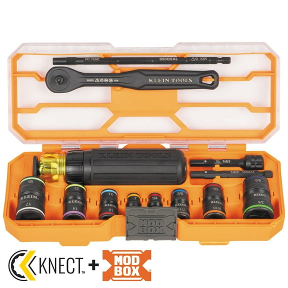 Klein Tools 65242 Flip-16 KNECT Ratcheting Impact Flip Socket Screwdriver