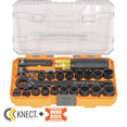 thumbnail image 1 of Klein Tools KNECT Essential Pass Through Impact Socket Set, SAE, Metric, 28-Piece, 1 of 6