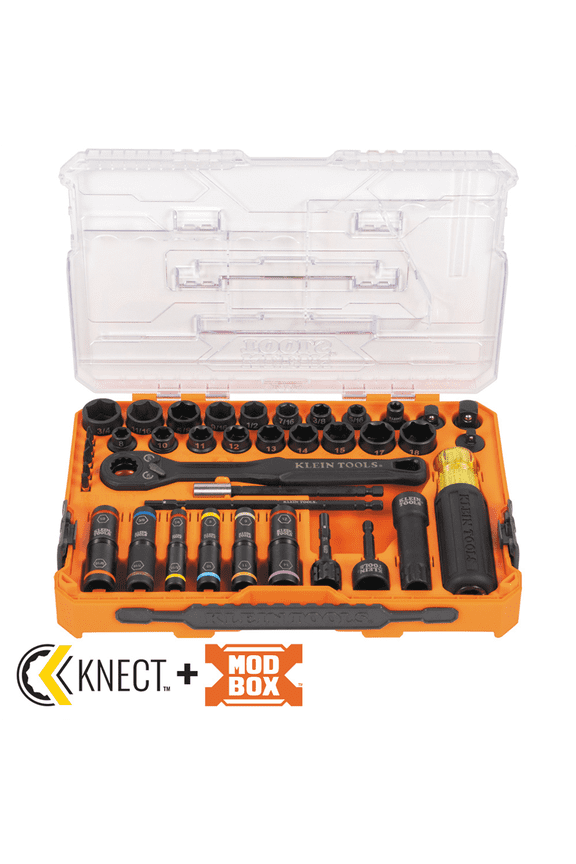 KNECT Complete Impact Pass Through and Flip Socket Set, 39-Piece