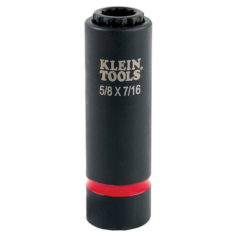 Klein Tools 66012 5/8 in. and 7/16 in. 2-in-1 12-Point Impact Socket
