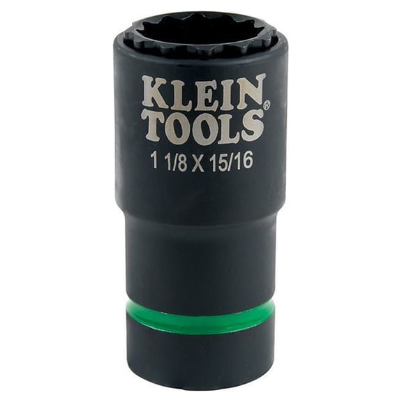 Klein Tools 66016 1-1/8 in. and 5/16 in. 2-in-1 12-Point Impact Socket