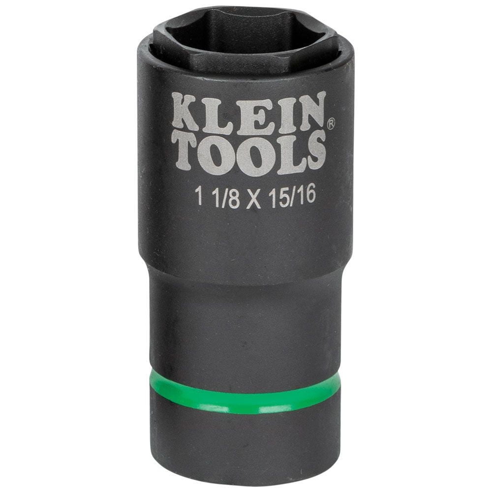 Klein Tools 66066 1-1/8 in. and 15/16 in. 2-in-1 6-Point Impact Socket