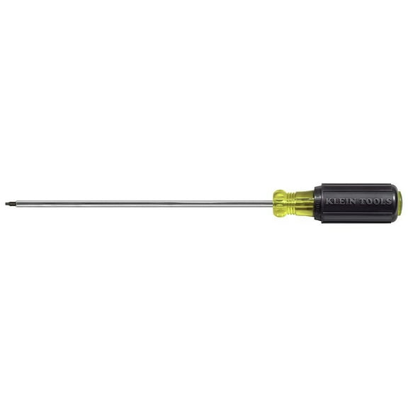 Klein Tools 665 #1 Square Recess Screwdriver with 8-Inch Round Shank and Cushion Grip Handle