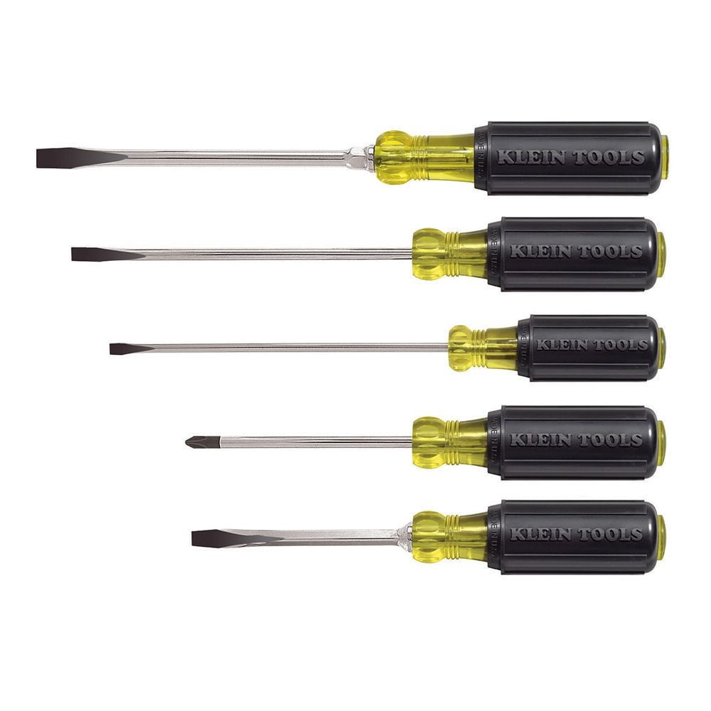 5 Pc. Cushion-Grip Screwdriver Sets, Phillips; Slotted