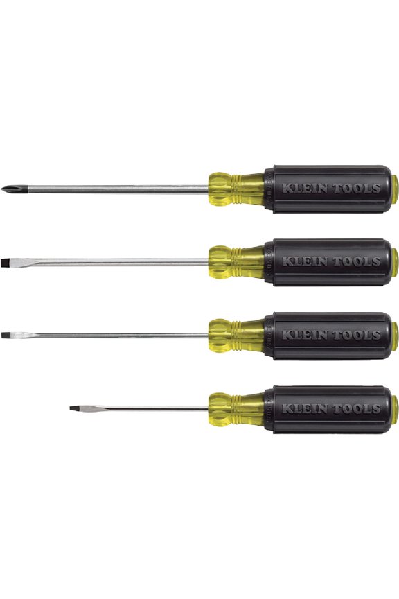 85484 Mini Slotted and Phillips Screwdriver Set with Tip-Identand Premium Chrome Plated Shafts, 4-Piece