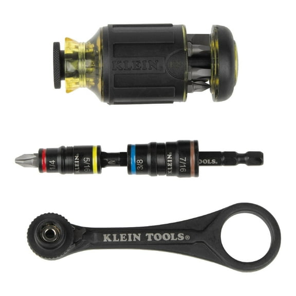 Klein Tools 85515HD Flip Socket, Mini Ratchet and Multi-Bit Driver Set