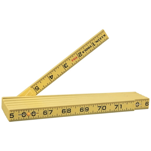 Klein Tools 910-6 Fiberglass Folding Rules Inside Reading