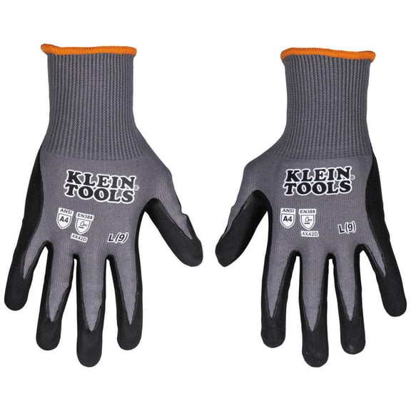 Klein Tools A4 Cut Knit Dipped Gloves, Medium, 2Pk