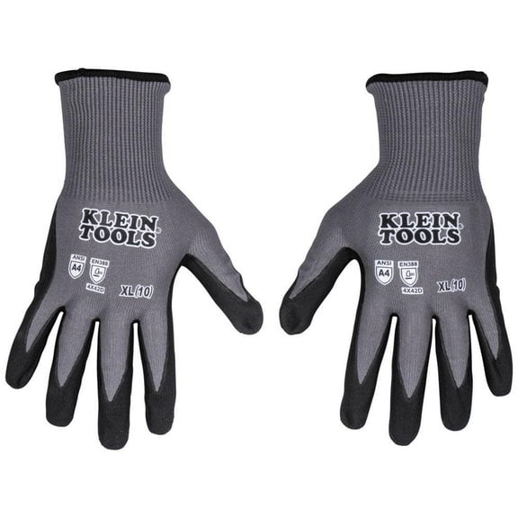 Klein Tools A4 Cut Knit Dipped Gloves, Xl, 2Pk