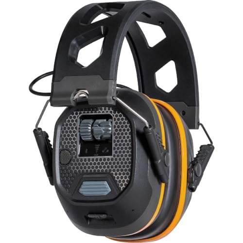 Klein Tools AESEM1S Smart Sense Electronic Hearing Protection Safety Earmuff with Bluetooth & Situational Awareness, NRR 23dB, 25hr Runtime
